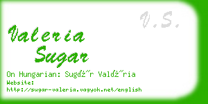 valeria sugar business card
